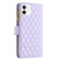iPhone 12 mini Diamond Lattice Zipper Wallet Leather Flip Phone Case - Purple