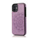 iPhone 12 mini Double Buckle Mandala Pattern PU+TPU Protective Case with Card Slots & Holder & Photo Frame - Purple