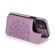 iPhone 12 mini Double Buckle Mandala Pattern PU+TPU Protective Case with Card Slots & Holder & Photo Frame - Purple