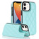iPhone 12 mini Double Buckle Rhombic PU Leather Phone Case - Blue