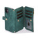 iPhone 12 mini Dream 9-Card Wallet Zipper Bag Leather Phone Case - Green