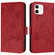 iPhone 12 mini Embossed Rose RFID Anti-theft Leather Phone Case - Red