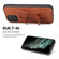 iPhone 12 mini Fierre Shann Full Coverage Protective Leather Case with Holder & Card Slot - Brown