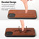 iPhone 12 mini Fierre Shann Full Coverage Protective Leather Case with Holder & Card Slot - Brown