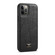 iPhone 12 mini Fierre Shann Leather Texture Phone Back Cover Case - Ox Tendon Black