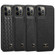 iPhone 12 mini Fierre Shann Leather Texture Phone Back Cover Case - Ox Tendon Black