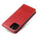 iPhone 12 mini Fierre Shann PU Genuine Leather Texture Horizontal Flip Leather Case with Holder & Card Slots & Wallet - Red