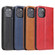 iPhone 12 mini Fierre Shann PU Genuine Leather Texture Horizontal Flip Leather Case with Holder & Card Slots & Wallet - Red