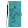 iPhone 12 mini Flower Butterfly Embossing Pattern Leather Phone Case - Sky Blue