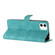 iPhone 12 mini Flower Butterfly Embossing Pattern Leather Phone Case - Sky Blue