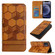 iPhone 12 mini Football Texture Magnetic Leather Flip Phone Case - Khaki