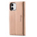 iPhone 12 mini Forwenw F1 Series Matte Strong Magnetism Horizontal Flip Leather Case with Holder & Card Slots & Wallet & Photo Frame - Rose Gold