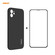 iPhone 12 mini Hat-Prince ENKAY ENK-PC0672 Liquid Silicone Straight Edge Shockproof Case + 0.26mm 9H 2.5D Full Glue Tempered Glass Film - Black