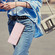 iPhone 12 mini Honeycomb Embossing RFID Leather Phone Case - Pink