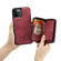 iPhone 12 mini JEEHOOD Magnetic Zipper Horizontal Flip Leather Case with Holder & Card Slot & Wallet - Red