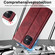 iPhone 12 mini LC.IMEEKE RFID Anti-theft Leather Phone Case - Red
