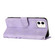 iPhone 12 mini Line Pattern Skin Feel Leather Phone Case - Light Purple