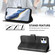 iPhone 12 mini Line Splicing Buckle Retro Leather Phone Case - Black