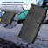iPhone 12 mini Line Splicing Buckle Retro Leather Phone Case - Black