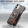 iPhone 12 mini Litchi Leather Oil Edge Ring Card Back Phone Case - Grey