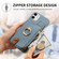 iPhone 12 mini Litchi Leather Oil Edge Ring Zipper Wallet Back Phone Case - Light Blue