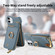 iPhone 12 mini Litchi Leather Oil Edge Ring Zipper Wallet Back Phone Case - Light Blue