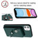 iPhone 12 mini Organ Card Bag Ring Holder Phone Case with Long Lanyard - Green