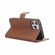 iPhone 12 mini Plain Texture Cowhide Leather Horizontal Flip Case with Magnetic Clasp & Holder & Card Slots & Wallet - Brown