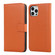 iPhone 12 mini Plain Texture Cowhide Leather Horizontal Flip Case with Magnetic Clasp & Holder & Card Slots & Wallet - Orange