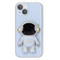 iPhone 12 mini Plating Astronaut Holder Phone Case with Lens Film - Sierra Blue