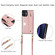iPhone 12 mini PU+TPU Shockproof Protective Case with Crossbody Lanyard & Holder & Card Slot & Wrist Strap - Purple
