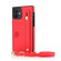 iPhone 12 mini PU+TPU Shockproof Protective Case with Crossbody Lanyard & Holder & Card Slot & Wrist Strap - Red