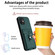 iPhone 12 mini R20 Crossbody Rope Ring Card Holder Phone Case - Green