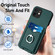 iPhone 12 mini R20 Crossbody Rope Ring Card Holder Phone Case - Green