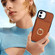 iPhone 12 mini RFID Anti-theft Card Ring Holder Phone Case - Brown