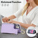 iPhone 12 mini RFlD Anti-theft Double Buckle Ring Zipper Card Phone Case - Purple