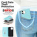 iPhone 12 mini Rhombic MagSafe RFID Anti-Theft Wallet Leather Phone Case - Sky Blue