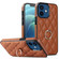iPhone 12 mini Rhombic PU Leather Phone Case with Ring Holder - Brown