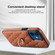 iPhone 12 mini Rhombic PU Leather Phone Case with Ring Holder - Brown