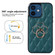 iPhone 12 mini Rhombic PU Leather Phone Case with Ring Holder - Green