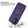 iPhone 12 mini Rhombic PU Leather Phone Case with Ring Holder - Purple