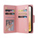 iPhone 12 mini Rivet Buckle 9 Cards Three Fold Leather Phone Case - Rose Gold