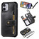 iPhone 12 mini Shockproof Horizontal Flip Protective Case with Holder & Card Slots & Wallet & Photo Frame & Short Lanyard - Black