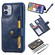 iPhone 12 mini Shockproof Horizontal Flip Protective Case with Holder & Card Slots & Wallet & Photo Frame & Short Lanyard - Blue