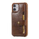 iPhone 12 mini Shockproof Horizontal Flip Protective Case with Holder & Card Slots & Wallet & Photo Frame & Short Lanyard - Coffee