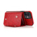 iPhone 12 mini Shockproof PU + TPU Leather Case with Card Slots & Holder & Photo Frame & Wallet & Lanyard - Red