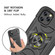 iPhone 12 mini Shockproof Silicone + PC Protective Case with Dual-Ring Holder - Black