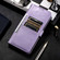 iPhone 12 mini Simple 6-Card Wallet Leather Phone Case - Purple
