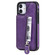 iPhone 12 mini Solid Color Double Buckle Zipper Shockproof Protective Case - Purple