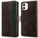 iPhone 12 mini Stitching Magnetic RFID Leather Case - Coffee